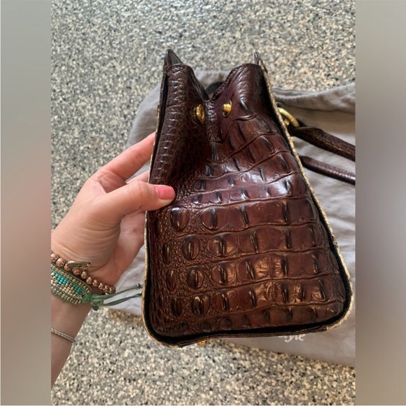 Brahmin Annabelle Rare Tri-texture Anaconda Satchel - Picture 7 of 11